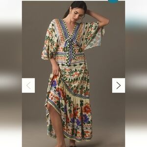 FARM Rio Asymmetrical Floral Dress with V-Neck